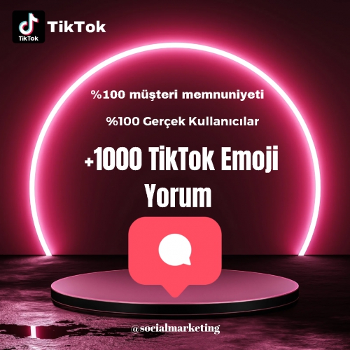  TikTok Emoji Yorum  Max 100K  Yabancı Kullanıcılar  30 Gün Telafili